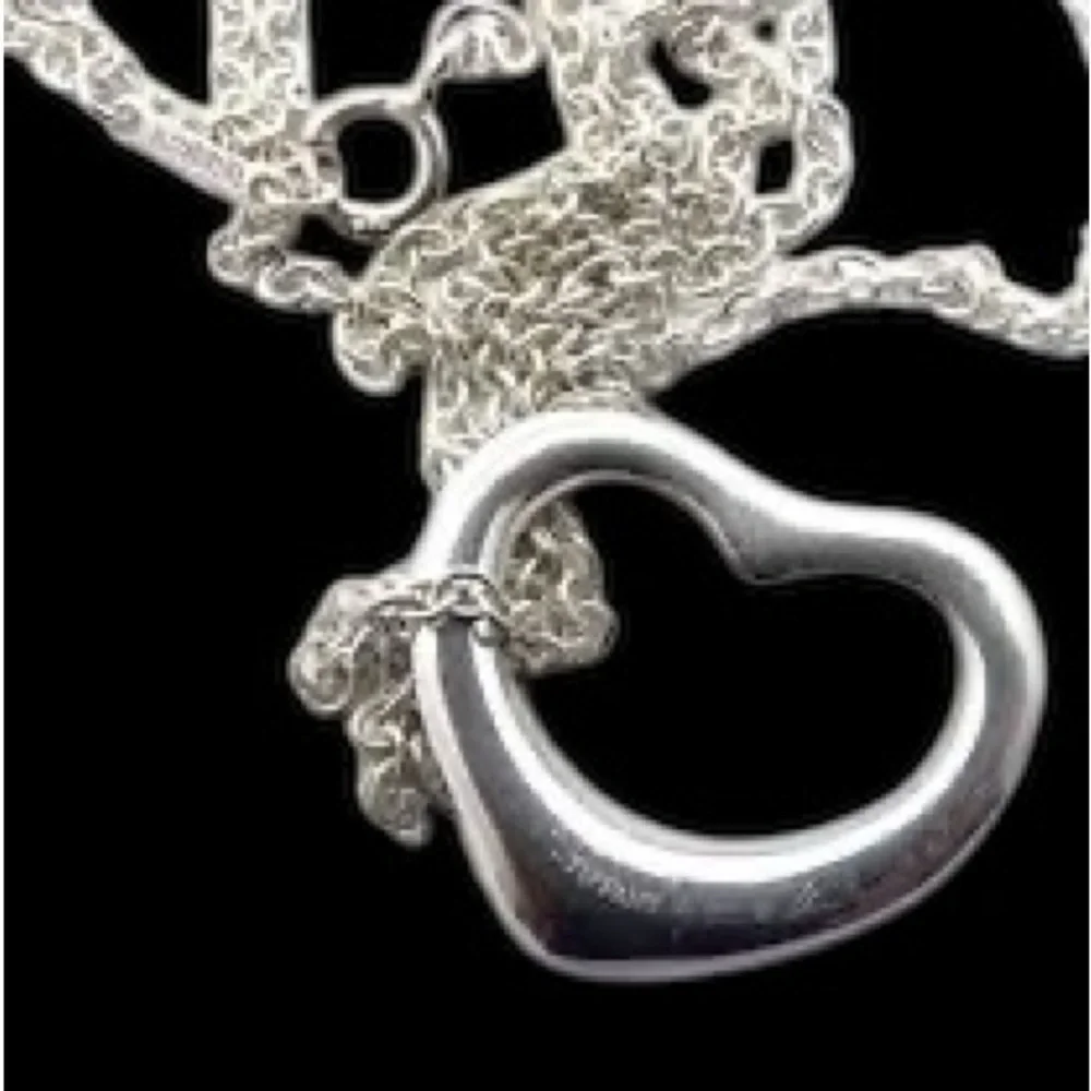 Tiffany & Co. Elsa Peretti Silver Open Heart Necklace